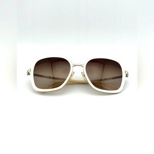 PRADA Women's White Round Sunglasses SPR 59M ZVA-6S1 Made In Italy